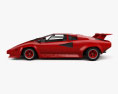 Lamborghini Countach Turbo 1988 3D模型 侧视图