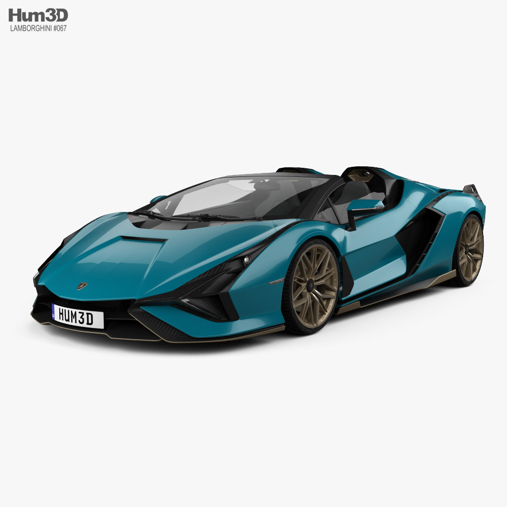 Lamborghini Sian ロードスター 2020 3Dモデル