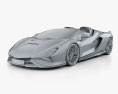 Lamborghini Sian 雙座敞篷車 2023 3D模型 clay render