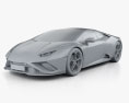 Lamborghini Huracan EVO RWD Spyder 2021 3D模型 clay render