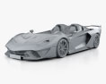 Lamborghini SC20 2021 3D-Modell clay render