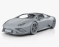 Lamborghini Huracan EVO RWD Spyder с детальным интерьером 2024 3D модель clay render