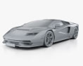 Lamborghini Countach (LPI 800-4) 2022 Modello 3D clay render