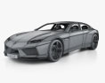Lamborghini Estoque з детальним інтер'єром 2011 3D модель wire render