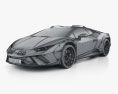 Lamborghini Huracan Sterrato 2024 3D模型 wire render