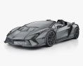 Lamborghini Autentica 2024 3D模型 wire render