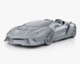 Lamborghini Autentica 2024 3D 모델  clay render
