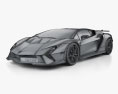 Lamborghini Invencible 2024 3D模型 wire render