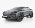 Lamborghini Lanzador 2023 3d model wire render