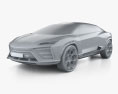 Lamborghini Lanzador 2023 3d model clay render