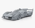 Lamborghini SC63 2024 3D模型 clay render