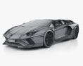 Lamborghini Aventador 雙座敞篷車 2024 3D模型 wire render