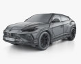 Lamborghini Urus S Dubai Police 2023 3D模型 wire render