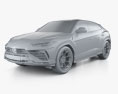Lamborghini Urus S Dubai Police 2023 3D-Modell clay render