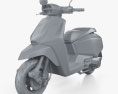 Lambretta X300 2024 3D模型 clay render
