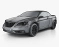 Lancia Flavia Cabriolet 2015 3D-Modell wire render
