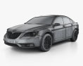 Lancia Flavia sedan 2015 3D-Modell wire render