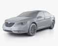 Lancia Flavia sedan 2015 3D-Modell clay render