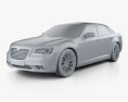Lancia Thema セダン 2015 3Dモデル clay render