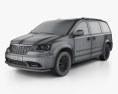 Lancia Voyager 2015 3D-Modell wire render