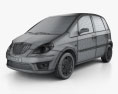 Lancia Musa 2012 3D-Modell wire render