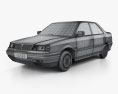 Lancia Dedra (835) 1994 3D модель wire render
