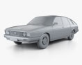 Lancia Gamma Berlina 1976 3Dモデル clay render
