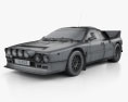 Lancia Rally 037 WRC Group B 1983 3Dモデル wire render