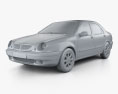 Lancia Lybra 2005 3D 모델  clay render