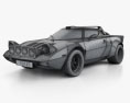 Lancia Stratos Rally 1972 3D模型 wire render