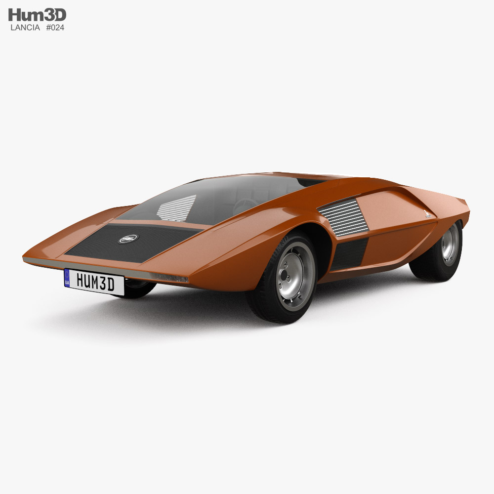 Lancia Stratos Zero 1970 3D model
