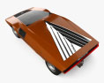 Lancia Stratos Zero 1973 Modello 3D vista dall'alto