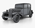 Lancia Augusta 1933 3D-Modell wire render