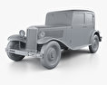 Lancia Augusta 1933 3D 모델  clay render