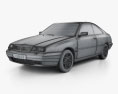 Lancia Kappa クーペ 2000 3Dモデル wire render