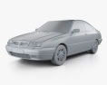Lancia Kappa クーペ 2000 3Dモデル clay render