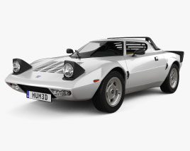 Lancia Stratos with HQ interior 1977 3d model
