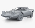Lancia Stratos with HQ interior 1977 3d model clay render