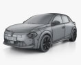 Lancia Ypsilon Edizione Limitata Cassina 2024 3D模型 wire render