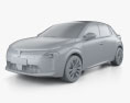Lancia Ypsilon Edizione Limitata Cassina 2024 3Dモデル clay render