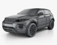 Land Rover Range Rover Evoque 2012 3d model wire render