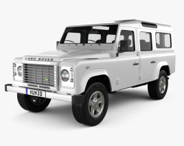 3D model of Land Rover Defender 110 Station Wagon 2014