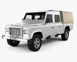 3D model of Land Rover Defender 130 High Capacity Double Cab PickUp 2014