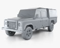 Land Rover Defender 130 High Capacity 双人驾驶室 PickUp 2014 3D模型 clay render