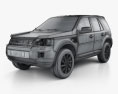 Land Rover Freelander 2 (LR2) 3D 모델  wire render