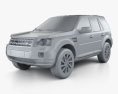Land Rover Freelander 2 (LR2) 3D模型 clay render
