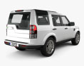 Land Rover Discovery 4 (LR4) 2014 3d model back view
