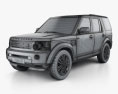Land Rover Discovery 4 (LR4) 2014 3d model wire render