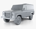 Land Rover Defender 110 ハードトップ 2014 3Dモデル clay render