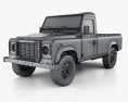 Land Rover Defender 110 pickup 2014 3Dモデル wire render